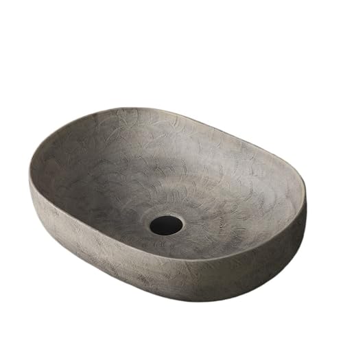 Cubeta de lavabo Lavabo de encimera vintage for patio, exterior, interior, lavabo individual Mueble de baño