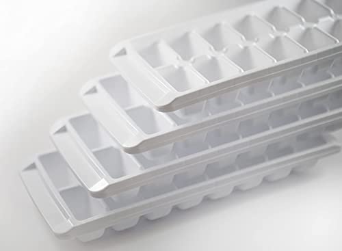 Stack King Deluxe Ez-Release Stackable Ice Cube Trays (Stack With Ice For Freezer Room Or Without For Cupboard Space) White, 4 Count (Pack Of 1) By Katharos Kitchen #TOP1