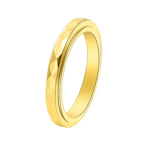 Bague anti-anxiété Feng Shui rotative pour homme stressé en acier