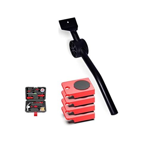 AHXF Furniture Sliders Sliders Furniture Furniture Sliders for Hardwood Floors with 4 Sliders for Easy and Safe Moving for Bulky & Heavy Loads in Home, Office Or Warehouses Red, Black (Color : C) Cover