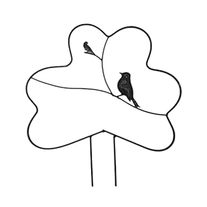 Smaler Klein tuinrek met vogel/flamingo, metalen plantenklimhouder rek voor stengelstengelwijnstokken…