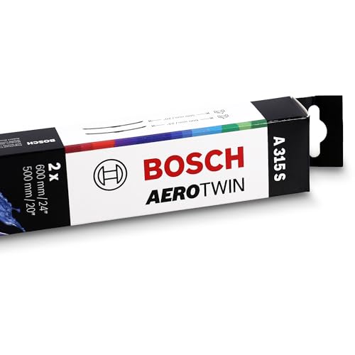Image of BOSCH 3397014315 AeroTwin Wiper Blade Combo Pack - Set of 2 (24 inch & 20 inch) | Driver and Passenger Side Original Equipment Replacement Blades