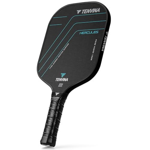 Image of TENVINA Pickleball Paddles, Multi-Layer T700SC Textured Carbon Fiber Pickleball Paddle, Pickle Ball Paddle with Strong Spin & Power Surface, 4-Types of Shapes and Thicknesses, USAPA Approved