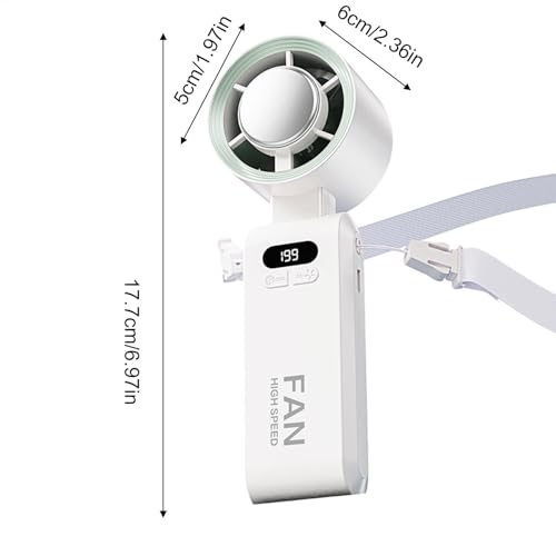 Ventilateur portable avec affichage numérique contre la chaleur