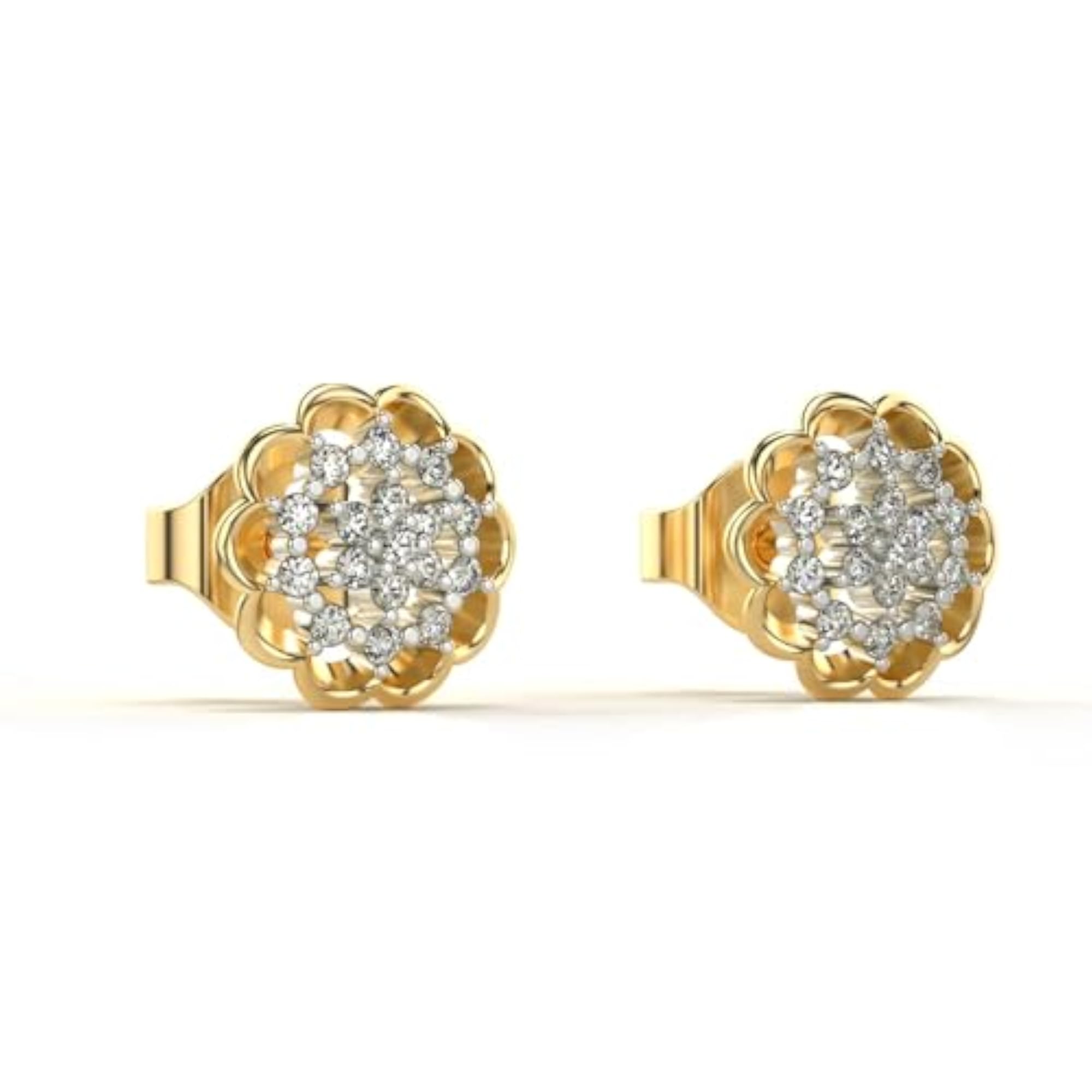 Women's Sterling Silver & Certified Lab Grown Diamond 0.19cts Earrings