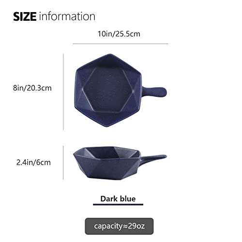 Bol à soupe bleu marine hexagonal pour savourer chaque instant