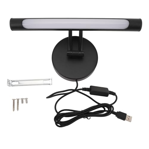 YIZISECCE Barra de luz LED para tocador 3CCT 3000K a 6000K Ajuste continuo regulable de múltiples ángulos Luz de espejo moderna alimentada por USB (25cm)