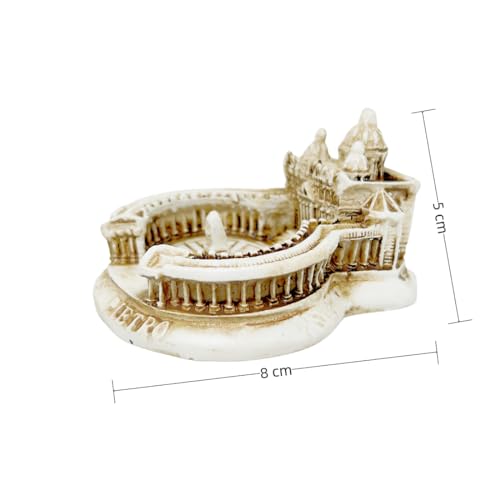 St. Peter's Basilica Church Statue Model, Ancient Roman Architecture Figurines Table Decor Ornament,Italian Rome Travel Souvenirs Figurines for Roman Clultures Lovers Home Decor (St Peter)