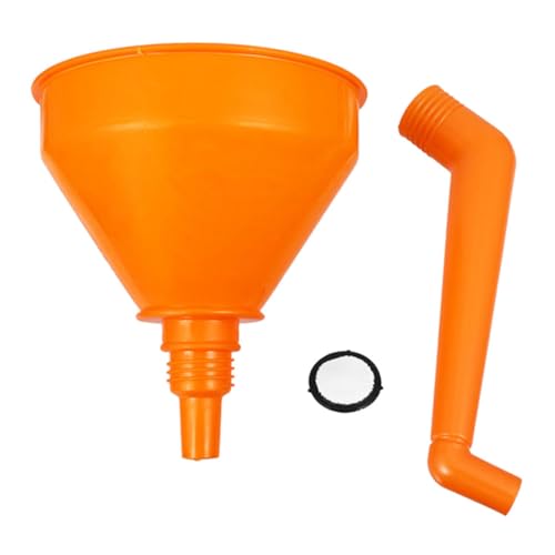 BRIGHTFUFU 加厚大容量プラスチック製エルボ型車用油漏斗 オイル給油 燃料補充に こぼれ防止設計で簡単操作可能