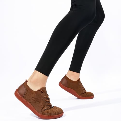 Womens Running Shoes Slip on Barefoot Walking Comfortable Breathable Wide Toe Shoes Ladies Trainer 5