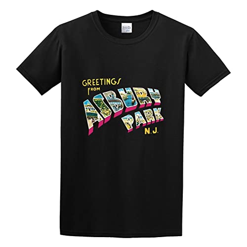 lejin Men's Greetings from Asbury Park Full Colour As Used by Springsteen Regular Fit T Shirt 3XL
