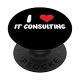 Ich liebe IT-Beratung - Heart - Software Engineer Tech Coding PopSockets mit austauschbarem PopGrip