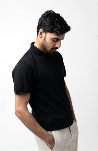 Image of Men's & Boys' Pure Cotton Polo T-Shirt - Half Sleeves, Regular Fit, Solid Plain Classic Polo Collar | Casual & Sportswear