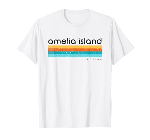 Amelia Island Florida FL Retro Vintage Design T-shirt T-Shirt