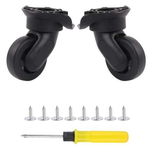 BQLZR Suitcase Repair Spinner Wheels Roller 3.15 Inch Height W166 Black Set Pack of 2