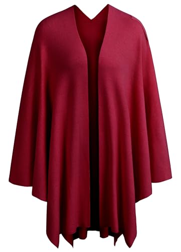 Image of PULI Womens Cross Front Poncho Shawl Wrap Elegant Wedding Formal Gift