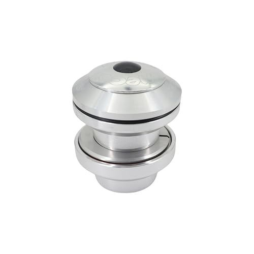 DJC Neco Bike Headset 30mm 1" Threadless 1 Inch EC30 / 25.4 EC30 / 27mm 27 26.4 26.4mm Height 29mm External Bearing Steel Headsets (Silver, 26.4mm)
