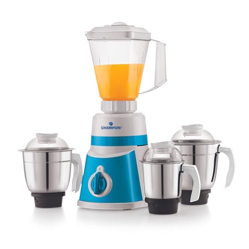 Champion-Fortune-750-watt-4-Jars-Mixer-Grinder-with-3-Stainless-Steel-Jars-and-1-Juicer-Jar-with-powerful-copper-motor-and-3-years-warranty-19000-RPM-Motor-Speed