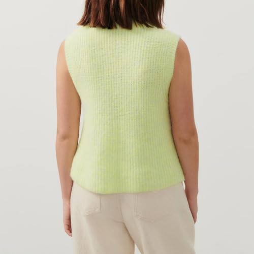 Image of Yuemengxuan Women Y2k Knitted Sweater Vest Sleeveelss Button Down Round Neck Ribbed Knit Tank Top Cardigan Vest Streetwear (Light Green #D, S), Small