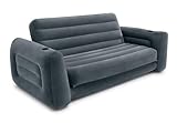 Intex Aufblasbares Sofa mit Schlaffunktion für 2 Personen Max. 200kg (127x231x66 cm) Couchsofa aufblasbar mit Getränkehalterung (66552NP)