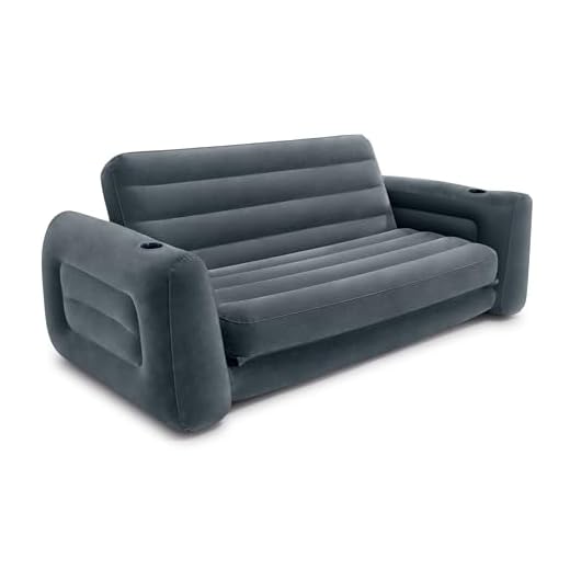 Intex Schlafcouch 66552, Hellgrau, Größe 203 x 231 x 66 cm