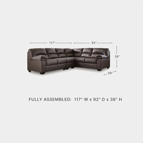 Image of Signature Design by Ashley Whitlock 3-Piece Faux Leather Sectional Couch