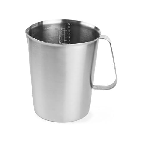 HENDI Measuring jug stainless steel, 140 x (H) 175 mm, 2 Litre Cover