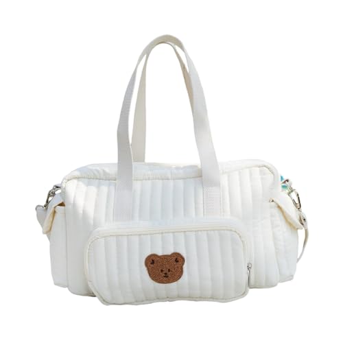 Obotsnoi 多目的マミーバッグ 広々とした収納ハンドバッグ 軽量 クロスボディバッグ 旅行用 大容量 赤ちゃんのおむつ, シングルベア