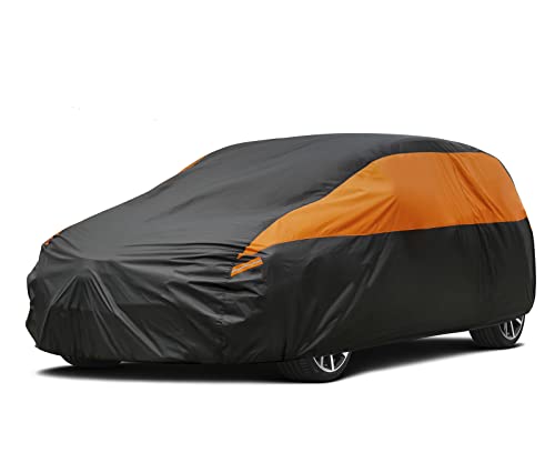GUNHYI Hatchback Car Cover for Automobiles All Weather Waterproof, Universal Fit Ford Fiesta, Honda Fit, Volkswagen Golf, Toyota Matrix, Chevy HHR, Hyundai Veloster/Kona, Mini Clubman/Countryman etc.