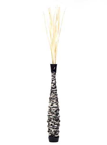 Image of Leewadee Large Floor Vase 34 inches Mango Wood for Pampas Grass, Dried Flowers