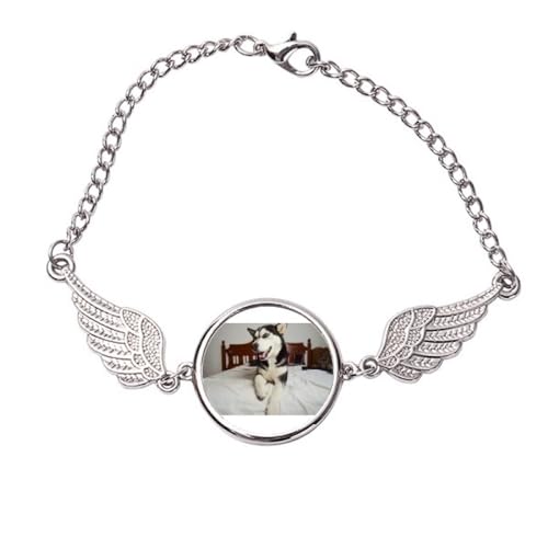 Bracelet ailes d'ange Hupicture chien taille M en métal résistant