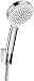 Produktbild hansgrohe Duschsystem (Duschkopf, Schlauch, Halter, Crometta 100 Regendusche, 4 Strahlarten) Weiß/Chrom