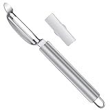 SLYFTE Stainless Steel Peeler with Swiveling Double Blade, Upgrade Fruit Vegetable Peeler with Ergon