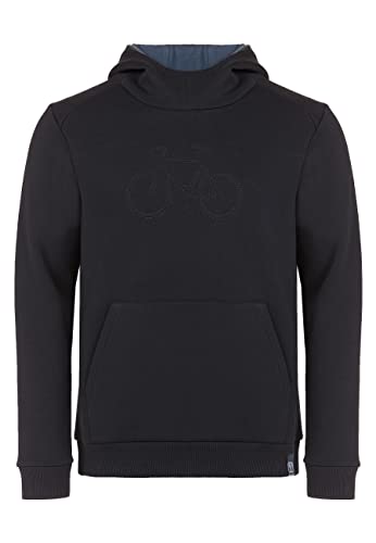 ELKLINE Herren Hoodie Plan B | Kapuzenpullover mit Fahrrad Motiv | Kängurutasche und reflektierende Details | 1031107, Größe:3XL, Farbe:Black
