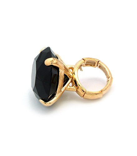 Anillo elástico mujer brillante moda maxi ajustable strass 5