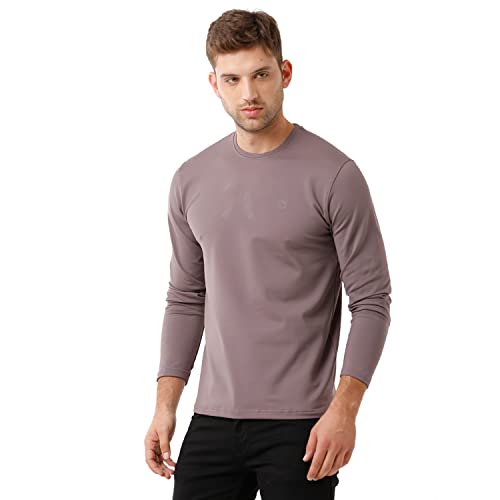 Image of Classic Polo Mens Cotton Full Sleeve Solid Slim Fit Round Neck T-Shirt