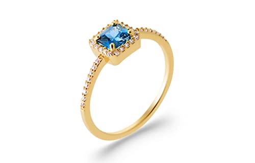 Bague en plaqué or avec sachet velours offert pour Noël