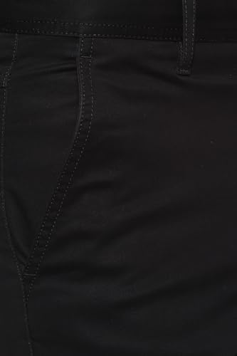 Image of Louis Philippe Men's Slim Fit Solid Cotton Blend Cargos