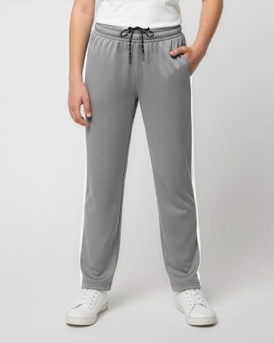 Image of Real Essentials 3 Pack: Boys' Mesh Open Bottom Active Sweatpants with Pockets & Drawstring