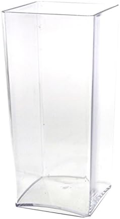 Amazon Co Jp Homeford Firefly Imports 透明アクリルブロック花瓶ディスプレイ 10インチ ホーム キッチン