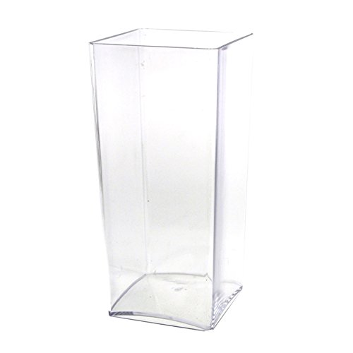 HomefordFirefly Imports Clear Acrylic Block Vase Display, 10-Inch