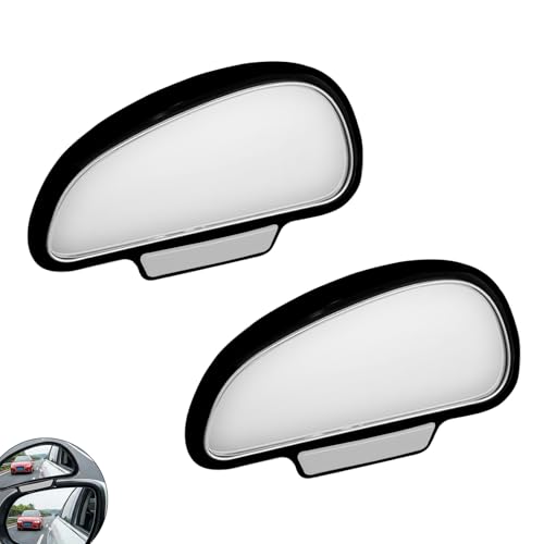 Kit Complet de 2 Miroirs pour Rétroviseur Gauche et Droit - Vision à 360° pour Élimination des Angles Morts, Compatibles avec Voitures, SUV, Camions et Vans