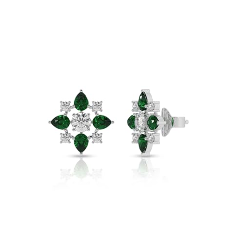 Image of 925 Sterling Silver Earrings for Women & Woman | Stud Earrings for Women | Daily Wear Silver Jewellery | Gift for Wife, Girlfriend, Mother, Sister | Rakhi Gift for Sister