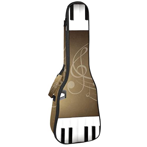 Housse pour ukulélé avec claviers et notes de musique – Rembourrage en éponge de 10 mm d’épaisseur – 53,3 cm – Avec… - Les Beatles, Paul McCartney, John Lennon, RIngo Starr, George Harrison Housse pour ukulélé avec claviers et notes de musique - Rembourrage en éponge de 10 mm d'épaisseur - 53,3 cm - Avec…