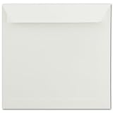 Koperty kwadratowe 220 x 220 mm - kremowe - 1000 sztuk - ekstra jakość - 120 g/m² - 22 x 22 cm - na wyjątkowe okazje - samoprzylepne - Marka: Gustav NEUSER