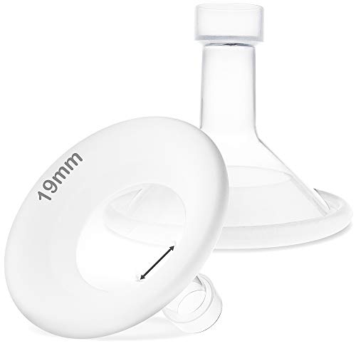 Nenesupply 19mm Soft Flange Breastshield Compatible with Medela Breastpump Replace Medela Pump Parts Replace Medela Flange Medela Personalfit Connector Work with Medela Pump in Style Symphony Harmony