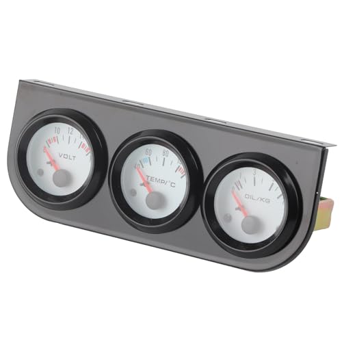 Kit de calibre triple de voiture universelle avec gauge de pression d'huile 52 mm