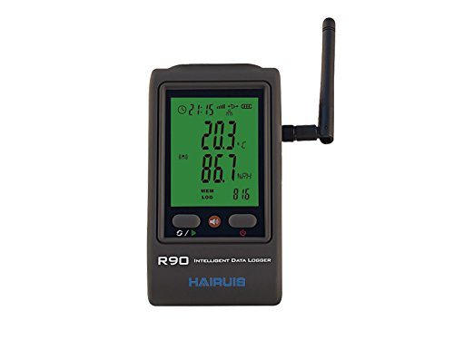 WiFi Temperature Humidity Data Logger R90TH-W -20~70℃0~100% RH Built-in Sound- Light alarming Wireless Communication USB Software for Warehouse Workshop Laboratory Pharmacy and Food
