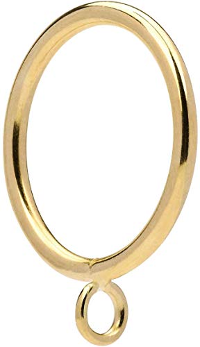 Metal Curtain Rings with Eyelet 1.49” Inner Diameter,Fits Up to 11/4-Inch Rod (Gold,72Pcs)
