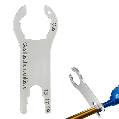 Gasflaschenschlüssel Edelstahl Multi Funktion Gasflaschen Schlüssel mit integriertem Flaschenöffner für eine Breite Palette von Gasflaschen Outdoor-Camping-Werkzeug für Propangas- und Butantanks